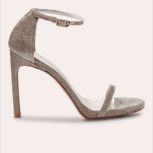 Stuart Weitzman The Nudist Sandal Platinum Noir